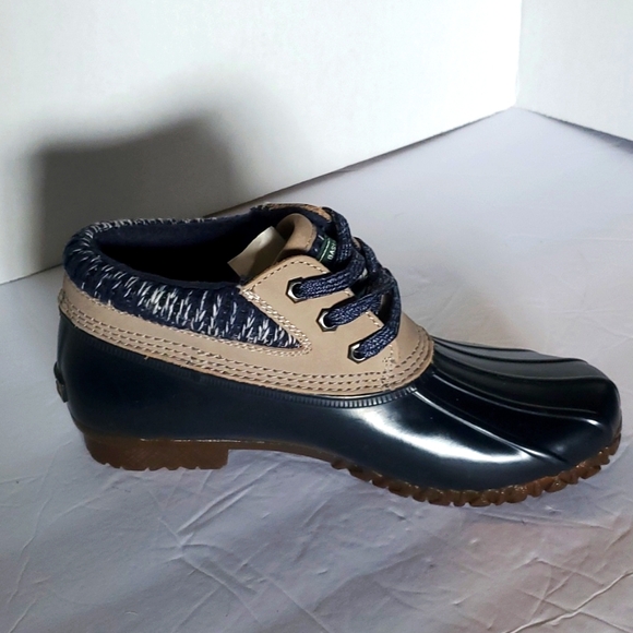 Mens J. H. Bass Leather/Rubber Duck Shoes. Brown/Navy. Sz 8. New W/O Tags - Picture 5 of 11